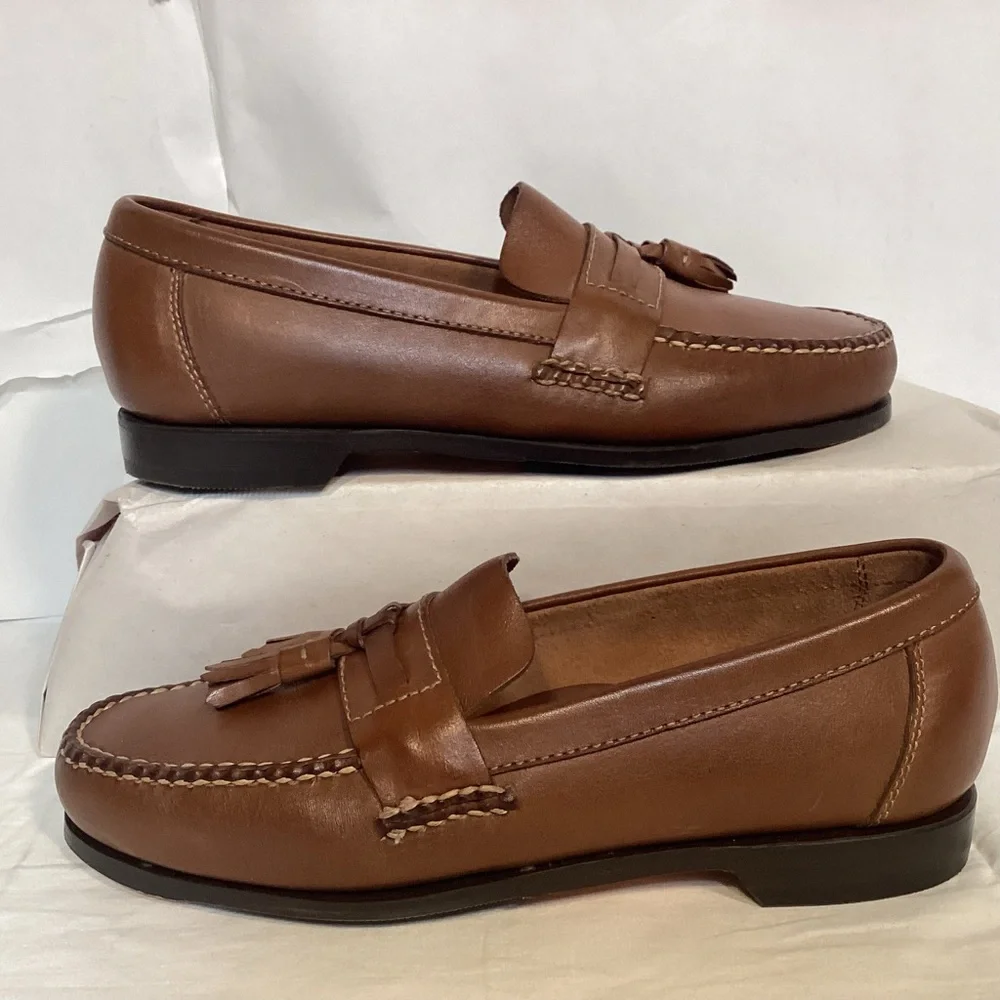 Brown Leather Tassel Loafers By Johnston & Murphy Men’s size 8 1/2